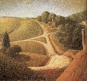 Grant Wood New Road oil painting reproduction